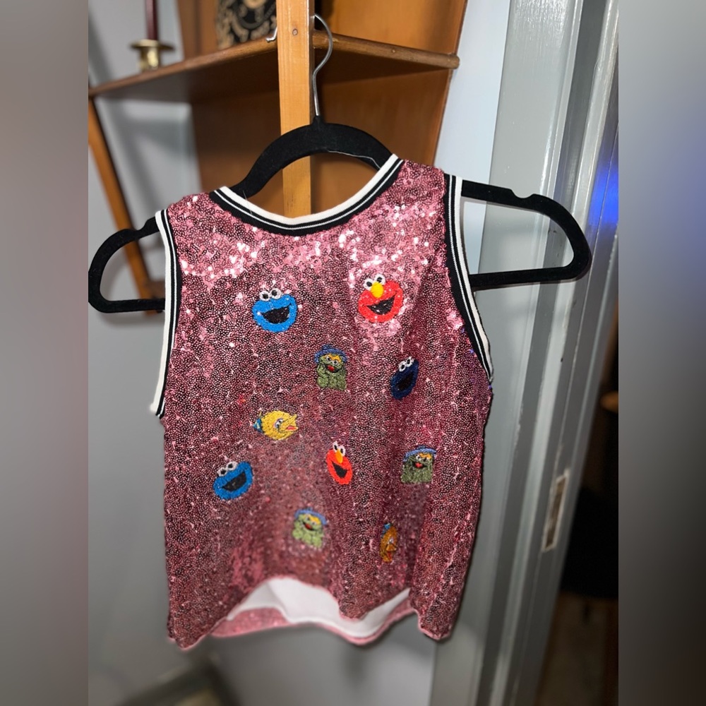 Sequin Sesame Street Crop Top